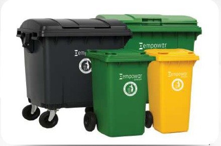 Plastic garbage bins